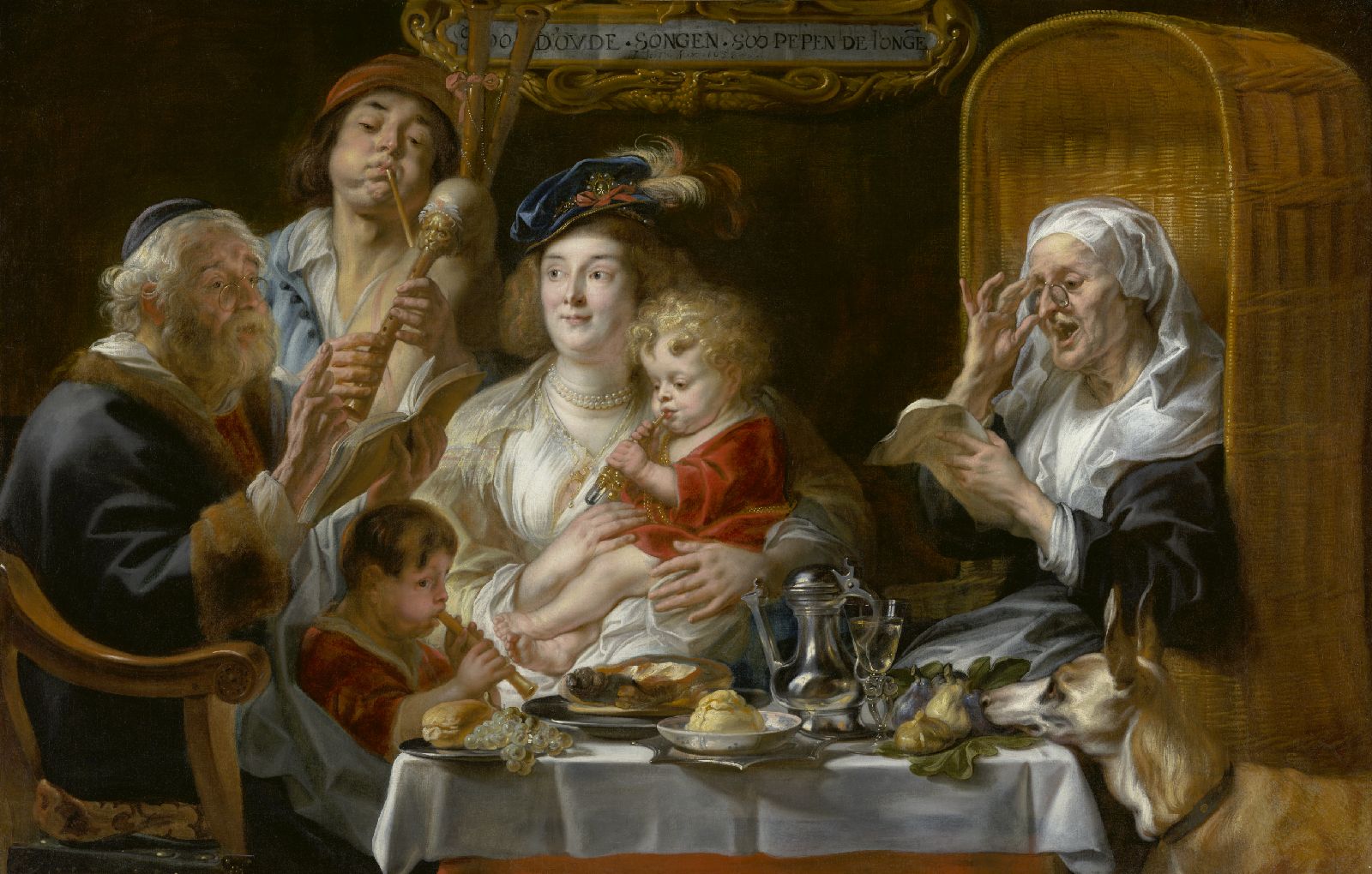Jacob Jordaens I, As the Old Sang, So Pipe the Young