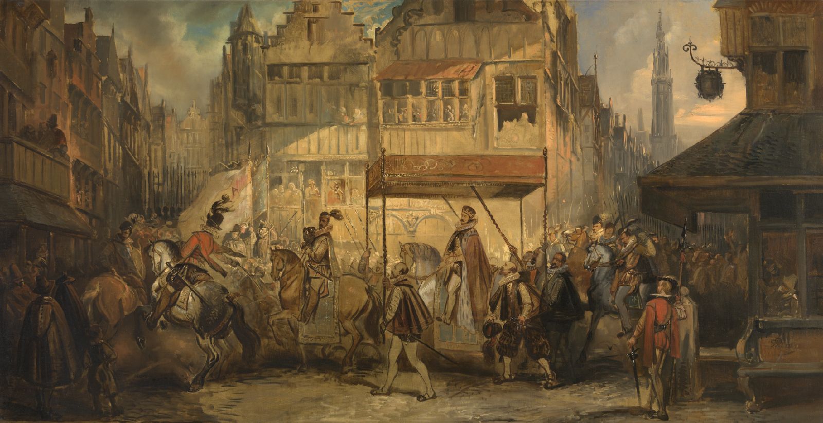 Henri Leys, The Joyous Entry of the Duke of Anjou into Antwerp