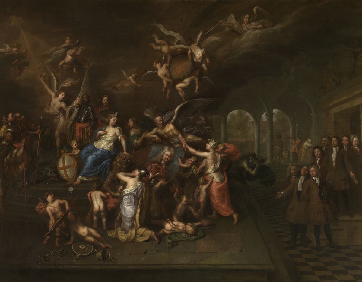 The Guild of the Young Albarest Venerates the Portrait of the Dean Karel de Cordes
