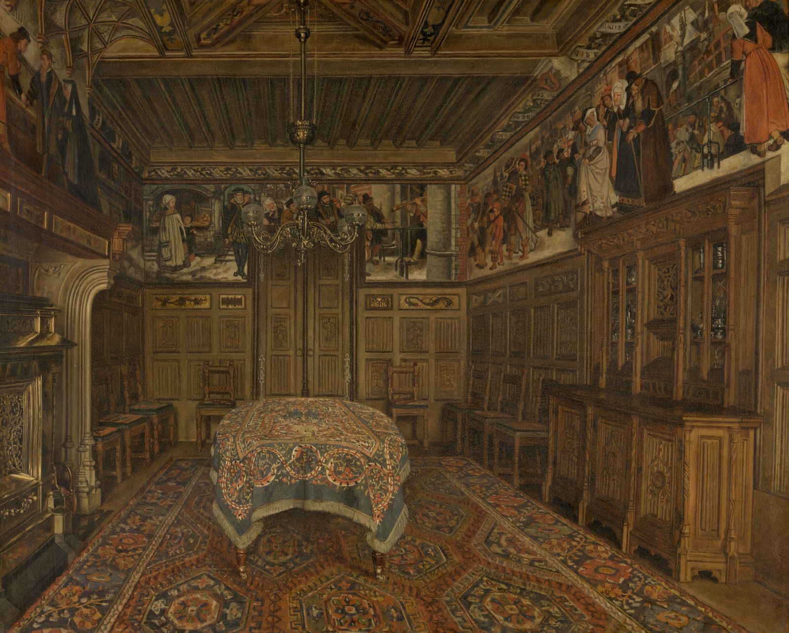 Henri De Braekeleer, The Dining Room at the Home of the Artist Henri Leys