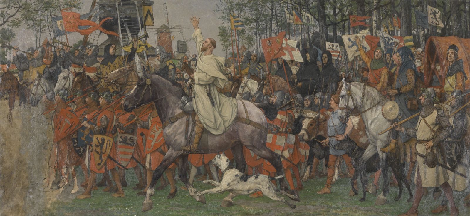 Albrecht De Vriendt, The Victorious Return of Bruges Citizens from the Battle of the Golden Spurs