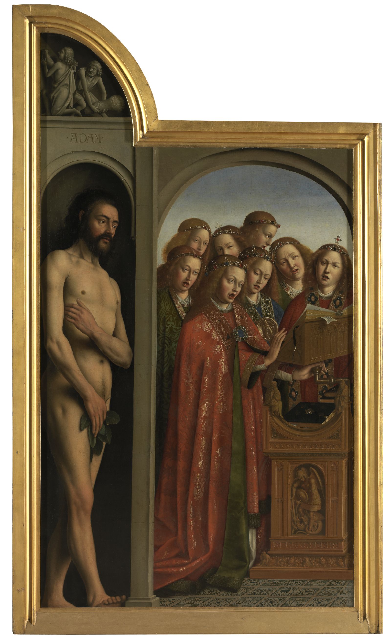 Jan van Eyck, Adam and Singing Angels