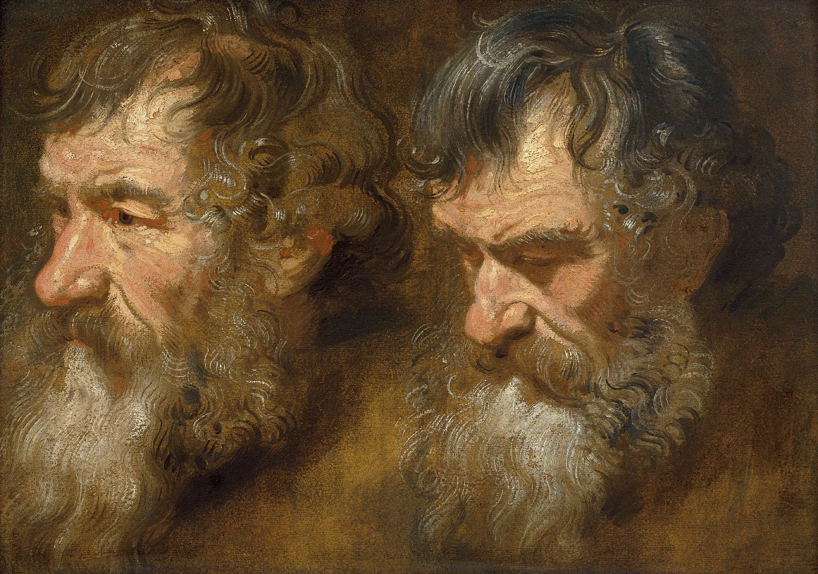 Anthony van Dyck, Two Studies of a Man’s Head