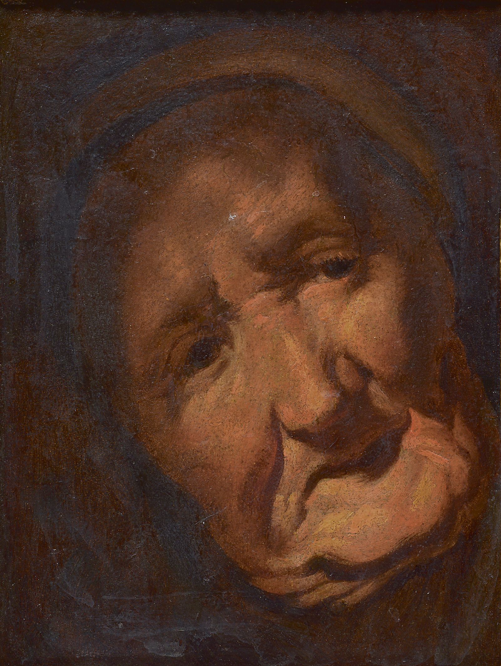 Jacob Jordaens I, Head Study of an Old Woman