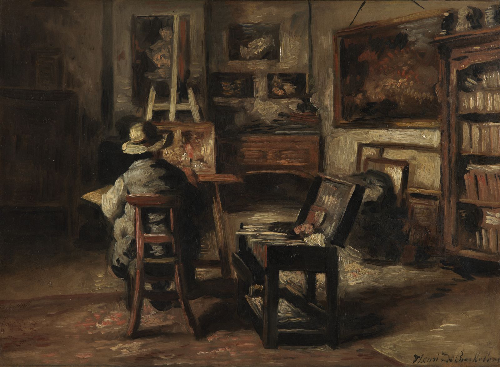 Henri De Braekeleer, The Studio of Ferdinand De Braekeleer I, Father of the Painter