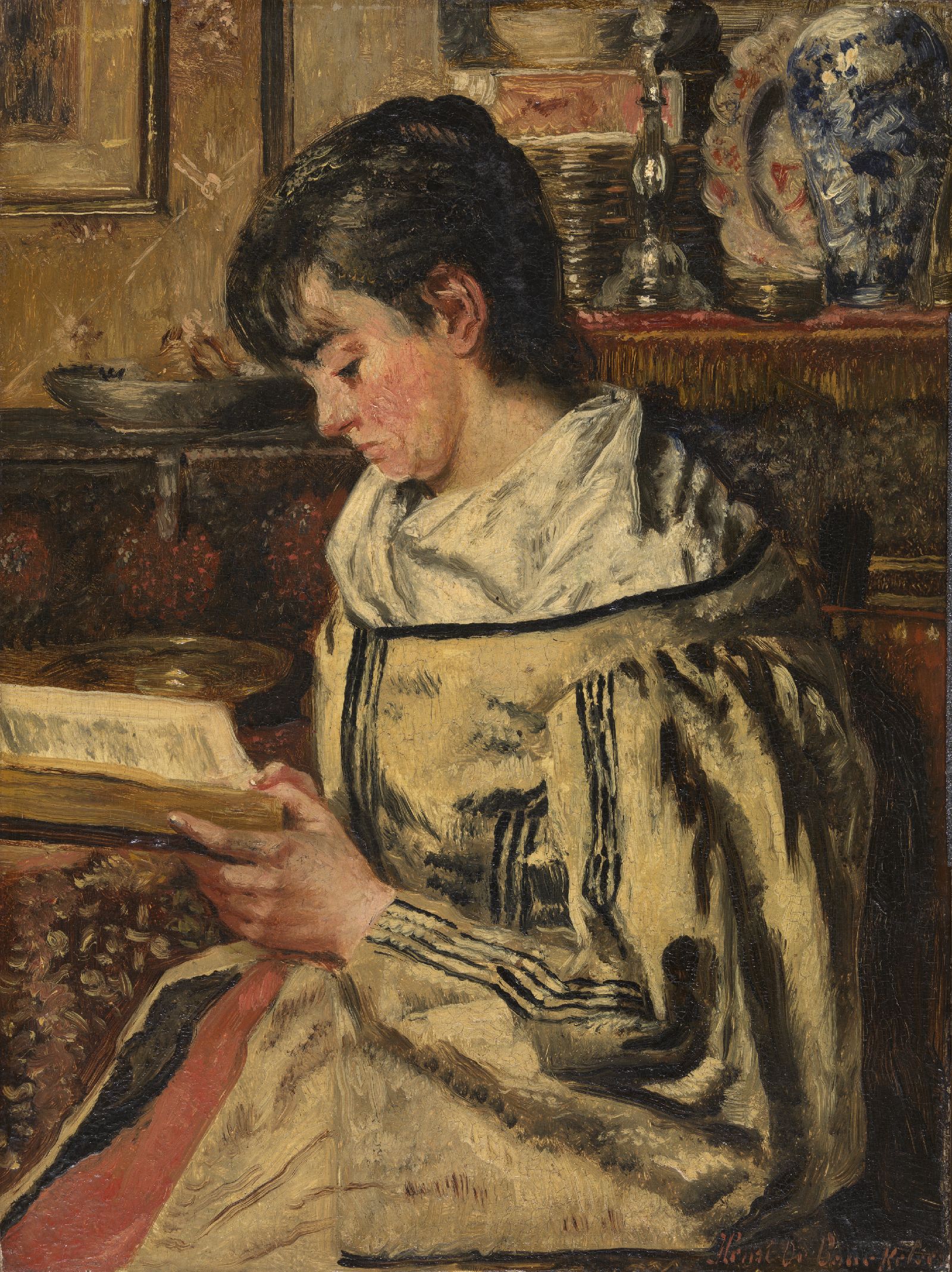 Henri De Braekeleer, Woman Reading