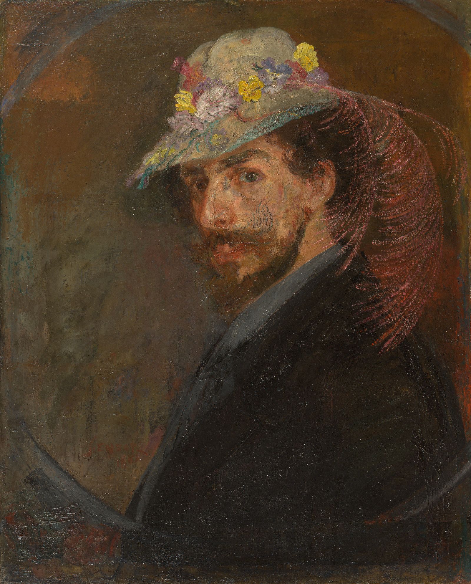 James Ensor, Self Portrait with a Flowered Hat