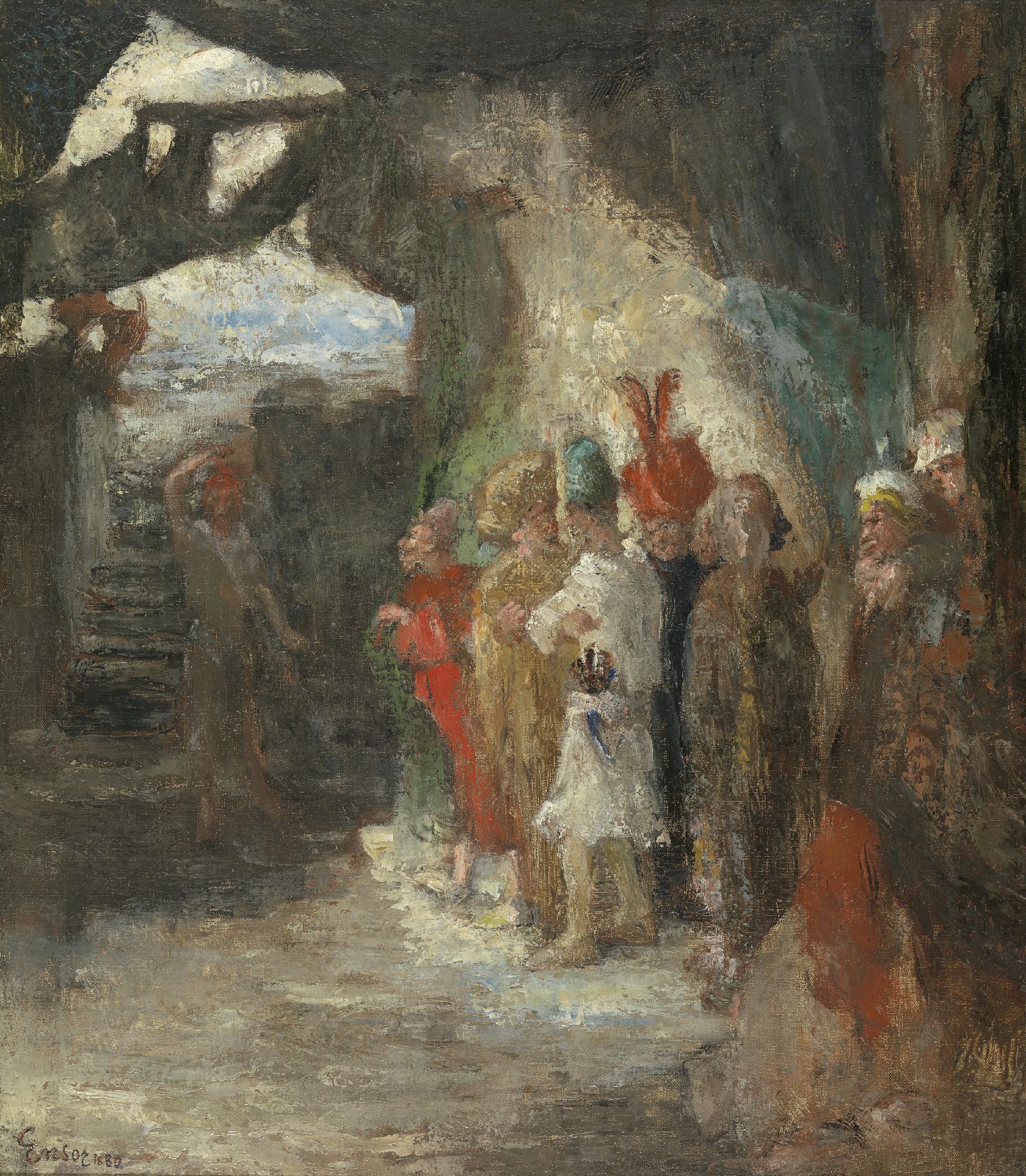 James Ensor, Judas Flinging the Pieces of Silver into the Temple