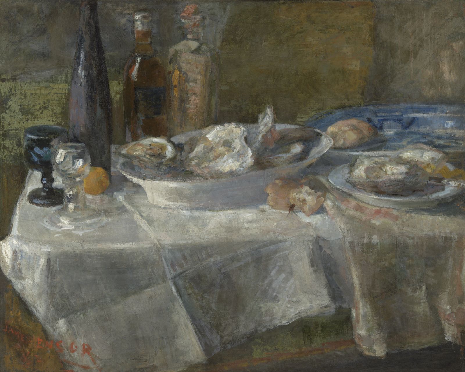 James Ensor, Still Life with Oysters (study of light)