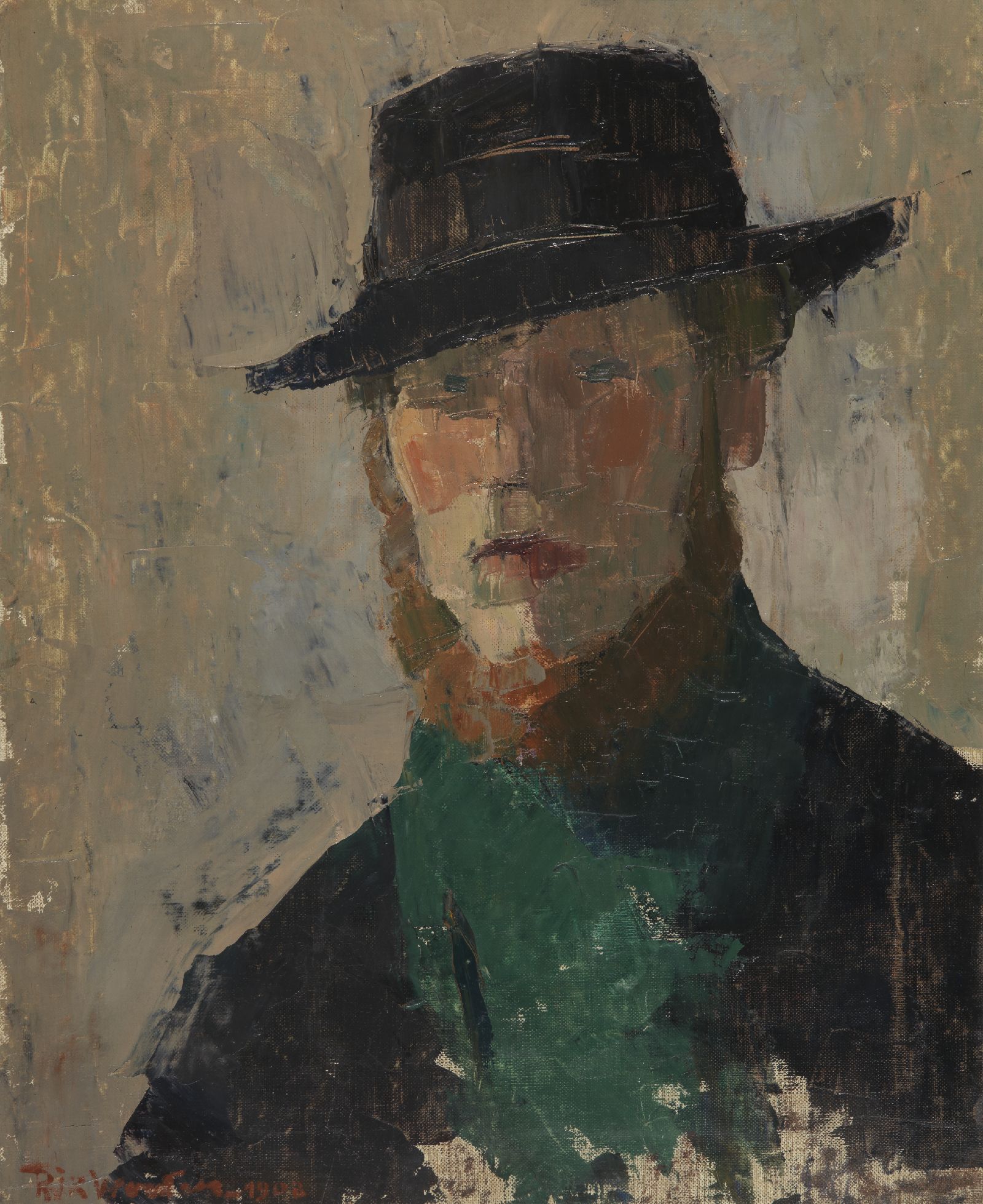 Rik Wouters, Self Portrait in Black Hat