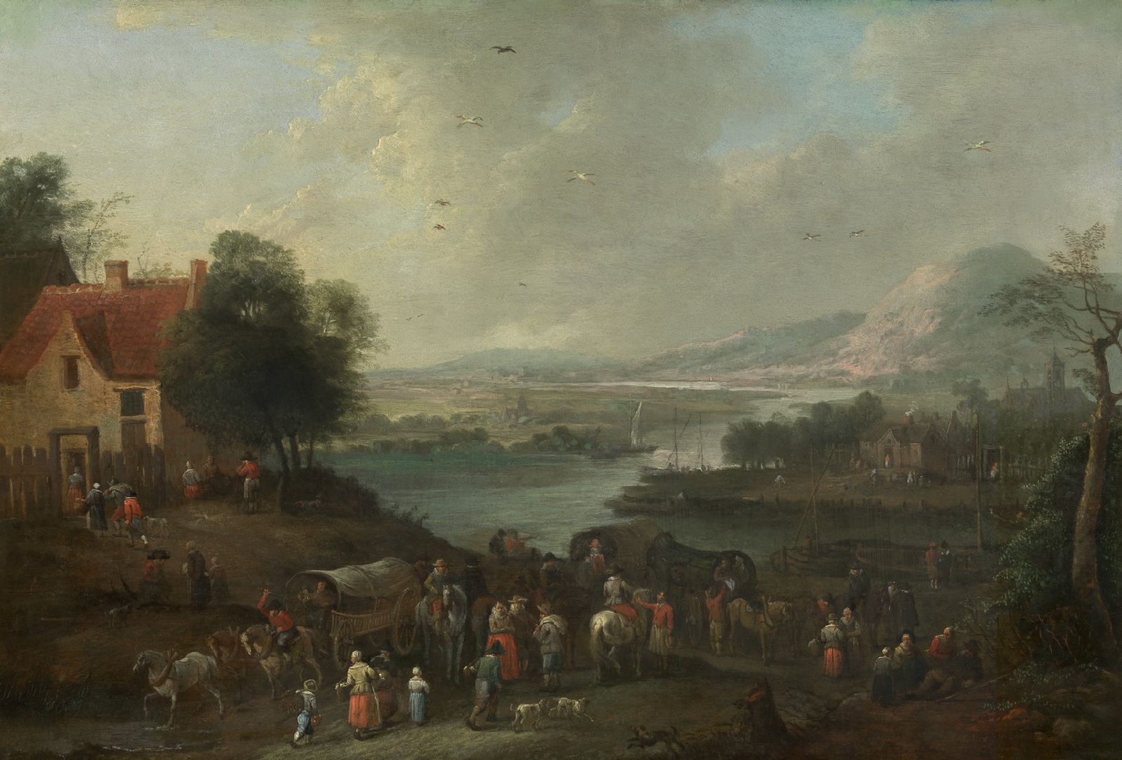 Karel Breydel, Landscape with Figures