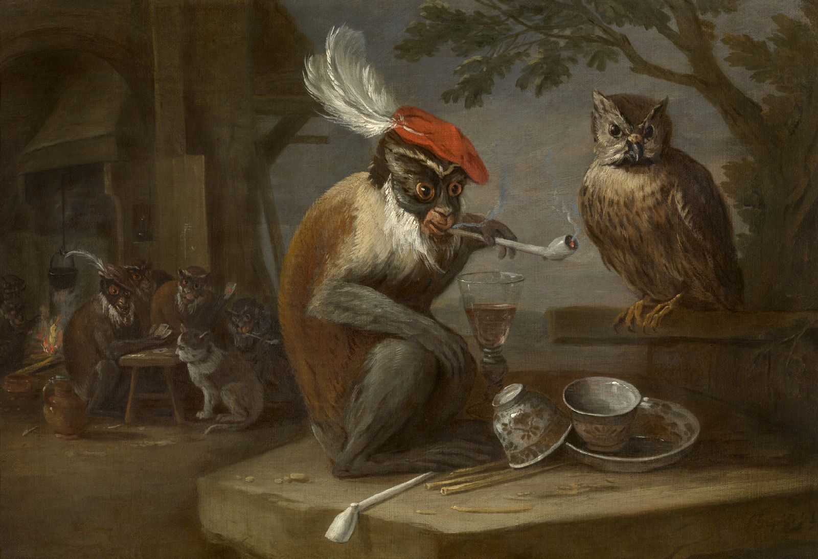 David Teniers II, Singerie